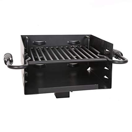 Single Post Park Style Grill Charcoal Grill w Base Anchor BBQ Heavy Camp